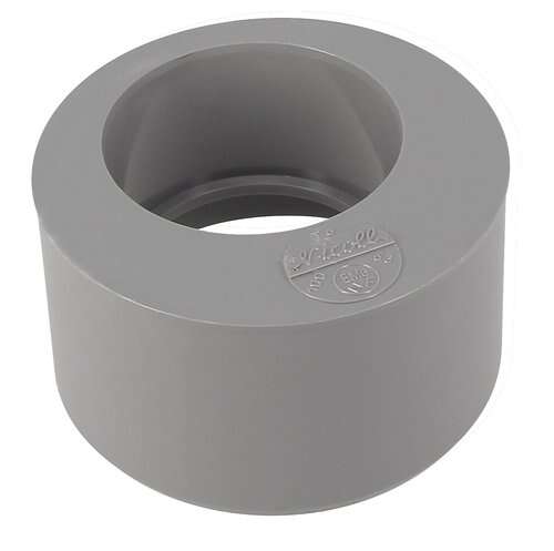 Tampon de réduction simple mâle/femelle en PVC gris - Diam. 100/63 mm