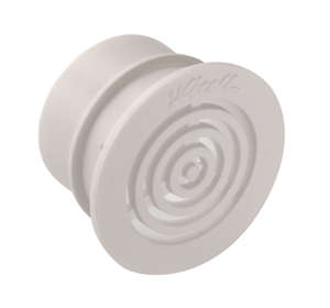 Grille d'aération ronde B33 avec moustiquaire blanc L. 50 mm