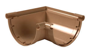 Angle de gouttière à coller à 90 ° par soudure à froid en PVC L. 33 cm sable