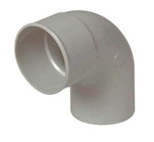 Coude pour tuyau de gouttière mâle/femelle en PVC Diam. 80 mm à 67°30 blanc