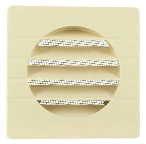 Grille de ventilation spécial façade NEOLIA avec moustiquaire sable Diam. 100 mm