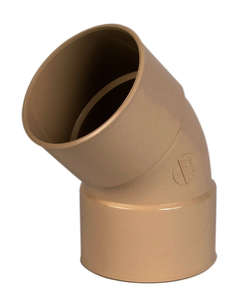Coude pour tuyau de gouttière femelle/femelle en PVC Diam. 100 mm à 45° sable
