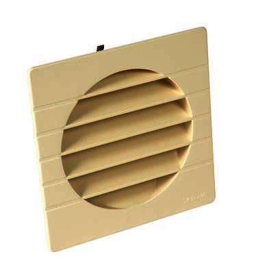 Grille de ventilation spécial façade NEOLIA avec moustiquaire sable L. 149 x H. 149 mm