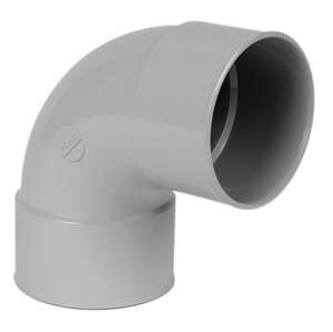 Coude pour tuyau de gouttière femelle/femelle en PVC Diam. 100 mm à 87°30 gris