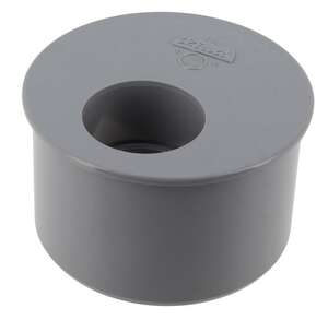 Tampon de réduction mâle/femelle en PVC gris - Diam. 93/40 mm