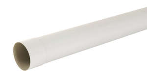Tube de descente pour gouttière en PVC blanc L. 4 m / Diam. 100 mm prémanchonné