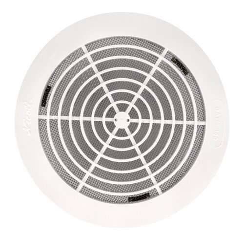 Grille de ventilation intérieure pour tube PVC avec moustiquaire blanc Diam. 160 mm