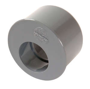 Tampon de réduction mâle/femelle en PVC gris - Diam. 93/50 mm