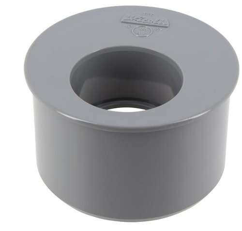 Tampon de réduction mâle/femelle en PVC gris - Diam. 93/50 mm