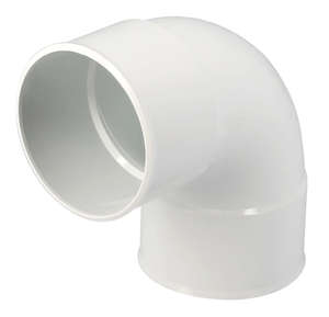 Coude pour tuyau de gouttière femelle/femelle en PVC blanc Diam. 80 mm à 87°30