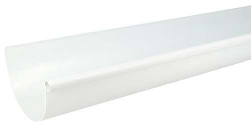 Profilé de gouttière L. 33 cm en PVC blanc