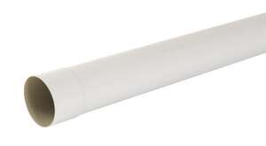 Tube de descente pour gouttière en PVC blanc L. 4 m / Diam. 100 mm prémanchonné