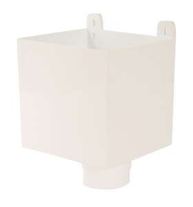 Boîte à eau pour tuyau de gouttière en PVC Diam. 80 mm blanc