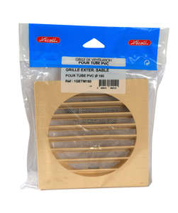 Grille de ventilation spécial façade NEOLIA avec moustiquaire sable L. 184 x H. 184 mm 