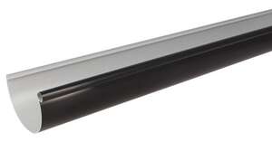 Profilé de gouttière en PVC Diam. 25 cm noir - L. 4 m