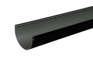 Profilé de gouttière en PVC Diam. 25 cm noir - L. 4 m