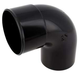 Coude pour tuyau de gouttière mâle/femelle en PVC noir Diam. 80 mm à 87°30