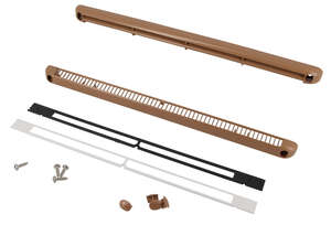 Kit universel entrée d'air autoréglable en PVC bois clair