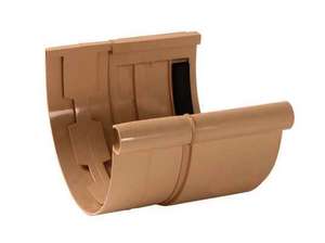 Jonction de dilatation pour gouttière en PVC L. 33 cm sable