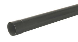 Tube de descente pour gouttière en PVC anthracite L. 4 m / Diam. 100 mm prémanchonné