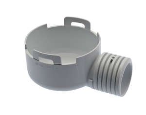 Adapteur siphon à sortie horizontale en PVC Diam. 50 mm