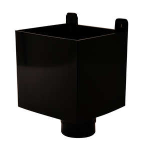 Boîte à eau pour tuyau de gouttière en PVC Diam. 80 mm noir