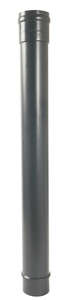 Dauphin droit pour tuyau de gouttière en PVC gris anthracite Diam. 100 mm - L. 1 m