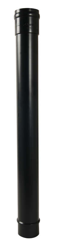 Dauphin droit pour tuyau de gouttière en PVC gris anthracite Diam. 100 mm - L. 1 m