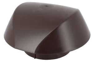 Chapeau de ventilation en PVC marron - Diam. 125 mm