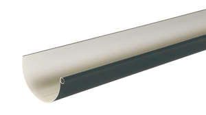 Profilé de gouttière demi-ronde en PVC anthracite LG33 - L. 4 m