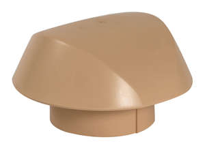 Chapeau de ventilation avec moustiquaire en PVC sable Diam. 100 mm