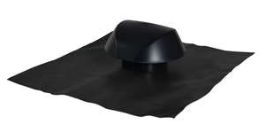 Chapeau de ventilation avec collerette d'étanchéité en PVC anthracite Diam. 100 mm