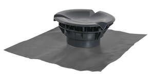 Chapeau aéraulique avec collerette en PVC anthracite - Diam. 160 mm