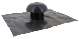 Chapeau de ventilation avec collerette d'étanchéité en PVC anthracite - Diam. 80 mm