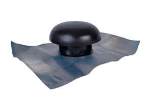 Chapeau de ventilation avec collerette d'étanchéité en PVC marron - Diam. 125 mm
