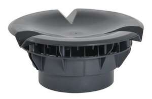 Chapeau aéraulique simple pour VMC anthracite - Diam. 160 mm