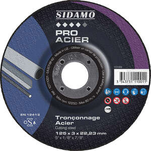 DISQ. TRONC PRO ACIER D.125 X 3 X 22,23