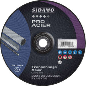 DISQ. TRONC PRO ACIER D.230 X 3 X 22,23