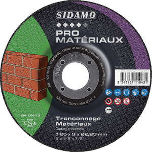 Disque à tronçonner pro matériaux 