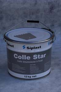 Colle bitumineuse pour collage des isolants COLLE STAR - Bidon de 12 kg