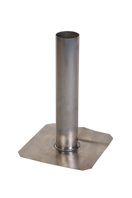 Platine d'entrée des eaux pluviales en aluminium Diam. 101/105 x L. 500 mm