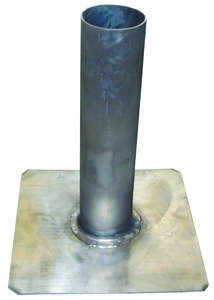 Platine d'évacuation des eaux pluviales en plomb gris Diam. 80/85 x L. 500 mm