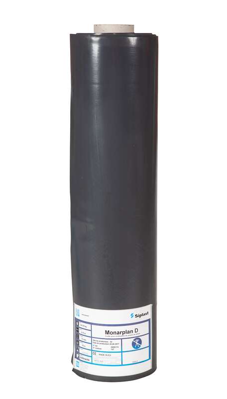 Feuille d'étanchéité en PVC MONARPLAN anthracite - Rouleau de L.15 x l. 0,75 m