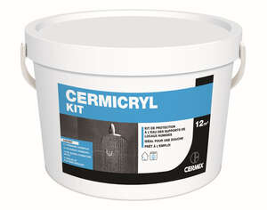 Enduit d'étanchéité liquide et de protection à l'eau sous carrelage CERMICRYL - Kit de 12 m²
