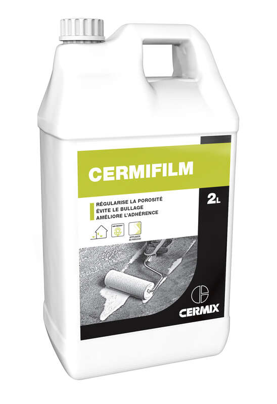Primaire d'adhérence CERMIFILM en neuf pour supports poreux et moyennement poreux - Jerrican de 2 L