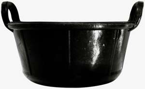 AUGE CAOUTCHOUC ARME 30 LITRES CARBONERA AVEC POIGNEES