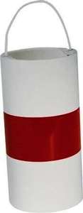 FARDIER CYLINDRIQUE BLANC AVEC BANDE RETRO ROUGE