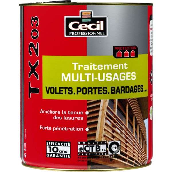 Traitement multi-usages pour bois extérieurs et intérieurs - Pot 6 L