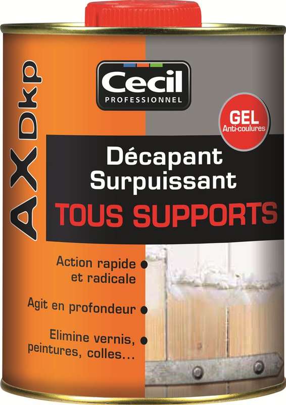Décapant gel super puissant tous supports AXDKP - Pot 1 L