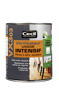 Vitrificateur usage intensif pour pièces à vivre et escaliers VX303 mat incolore - Pot 1 L